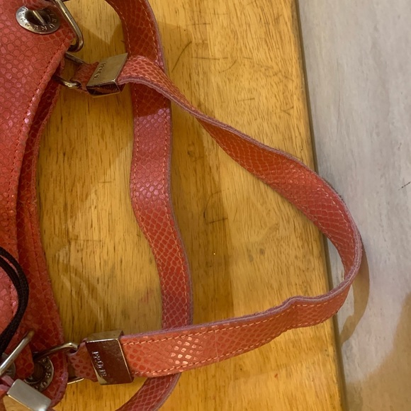 PRUNE Coral Leather Snake Print Design Shoulder Bag - Picture 6 of 13